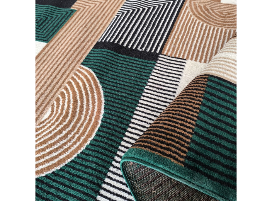 Kusový koberec ALPHA Abstract - zelený