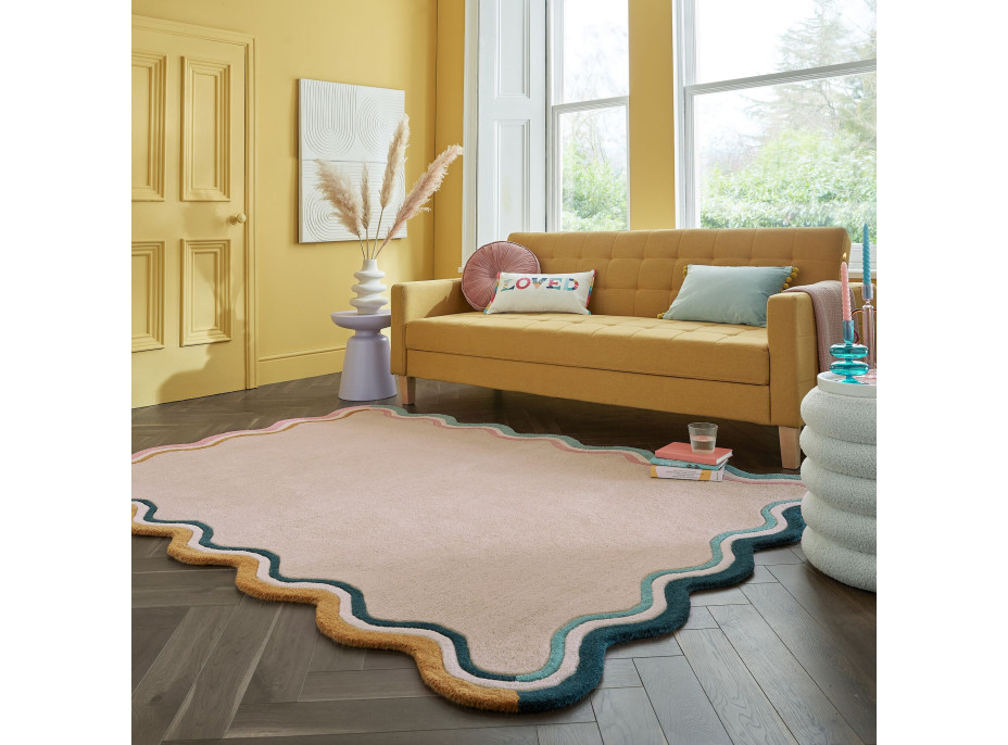 Kusový koberec Wool Scallop Leo Border Multi