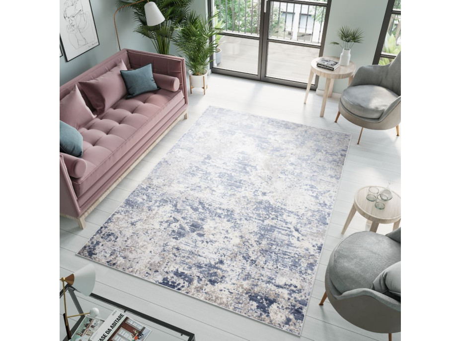 Kusový koberec SKY Clouds - krémový/modrý