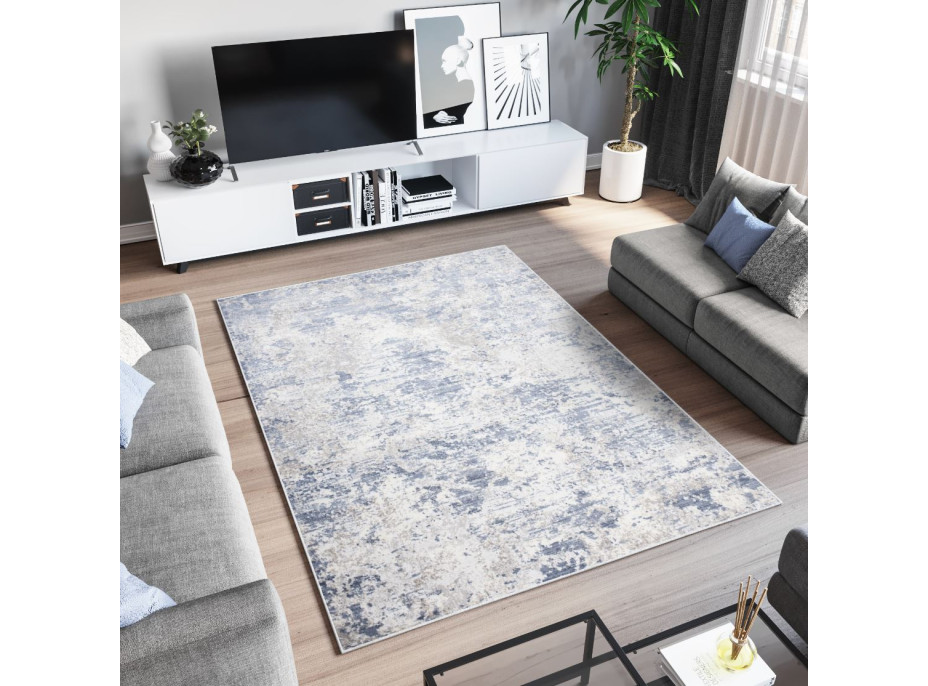 Kusový koberec SKY Clouds - krémový/modrý