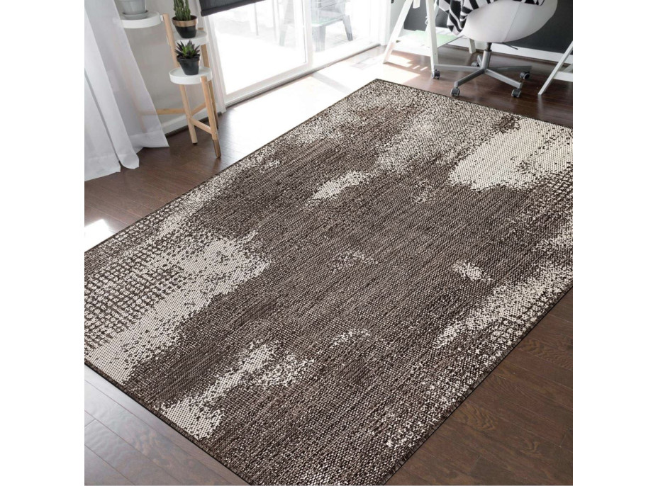 Oboustranný koberec NEEDLE Stain - hnědý