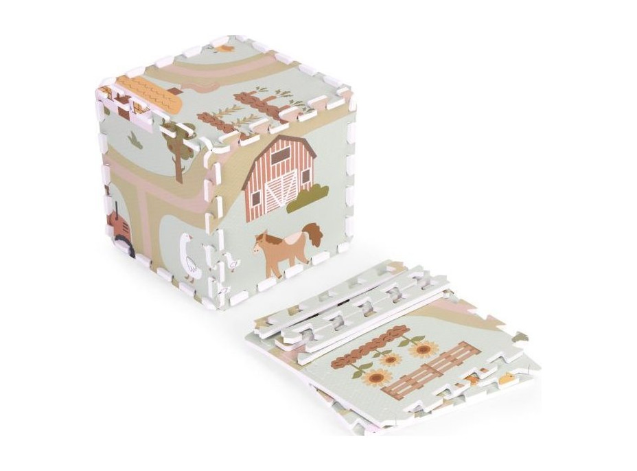 ECOTOYS Pěnové puzzle Statek s okraji