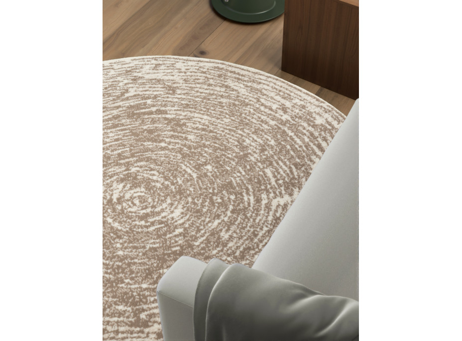 Kusový koberec Gloria Cavallo Creme Beige kruh