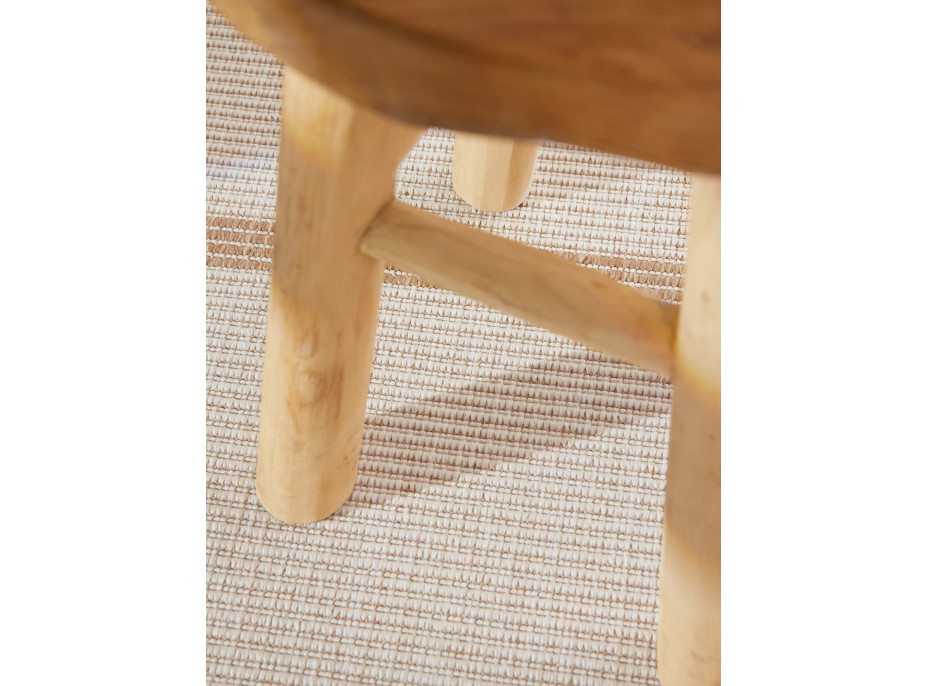 Kusový koberec Duet Bowen Beige/White kruh - na ven i na doma