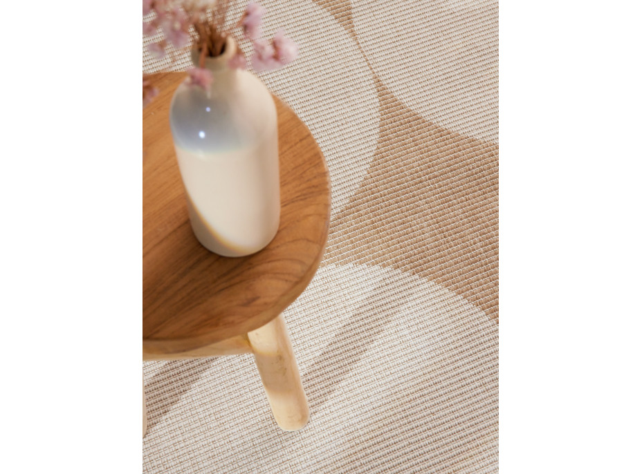 Kusový koberec Duet Bowen Beige/White kruh - na ven i na doma