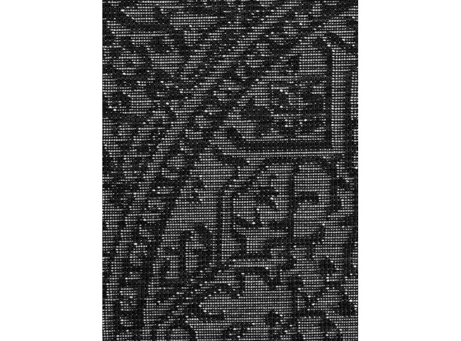 Kusový koberec Duet Kona Black/White kruh - na ven i na doma