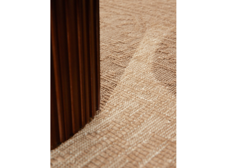 Kusový koberec Duet Kona Beige/White kruh - na ven i na doma