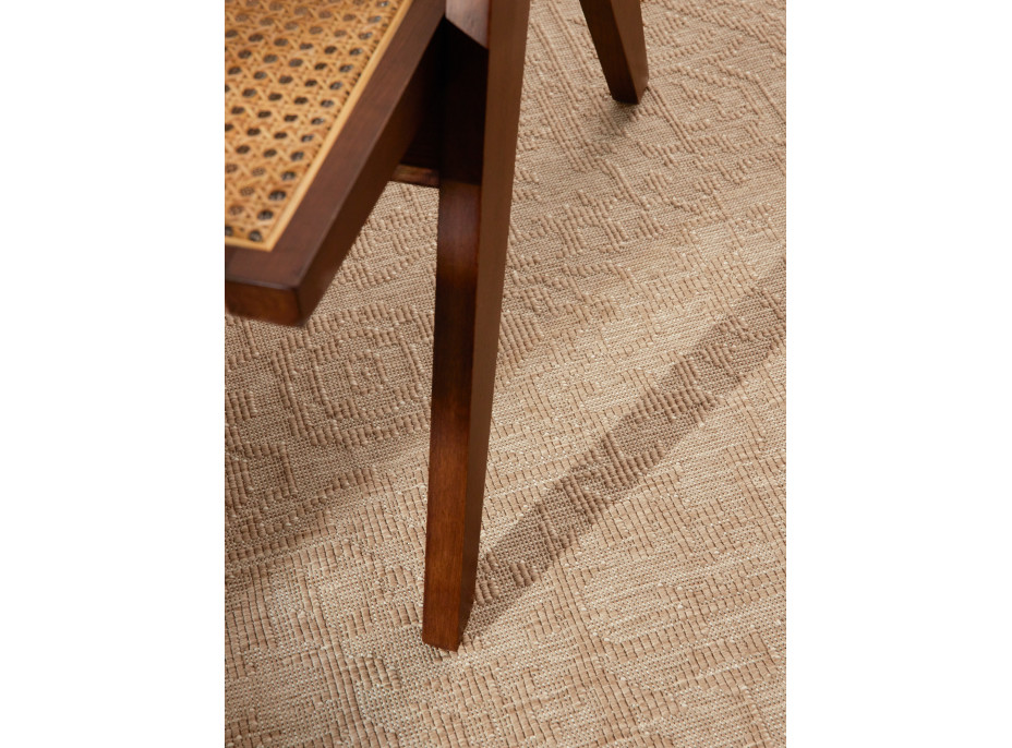Kusový koberec Duet Kona Beige/White kruh - na ven i na doma