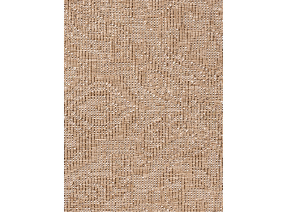 Kusový koberec Duet Rosel Beige/White kruh - na ven i na doma