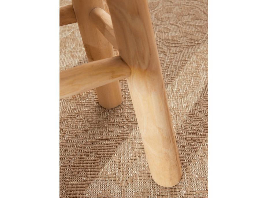 Kusový koberec Duet Rosel Beige/White kruh - na ven i na doma