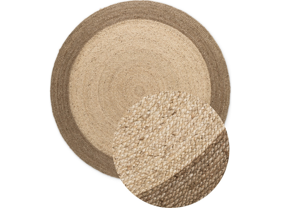 Kusový koberec Jutta Natur Ivory/Grey/Beige kruh