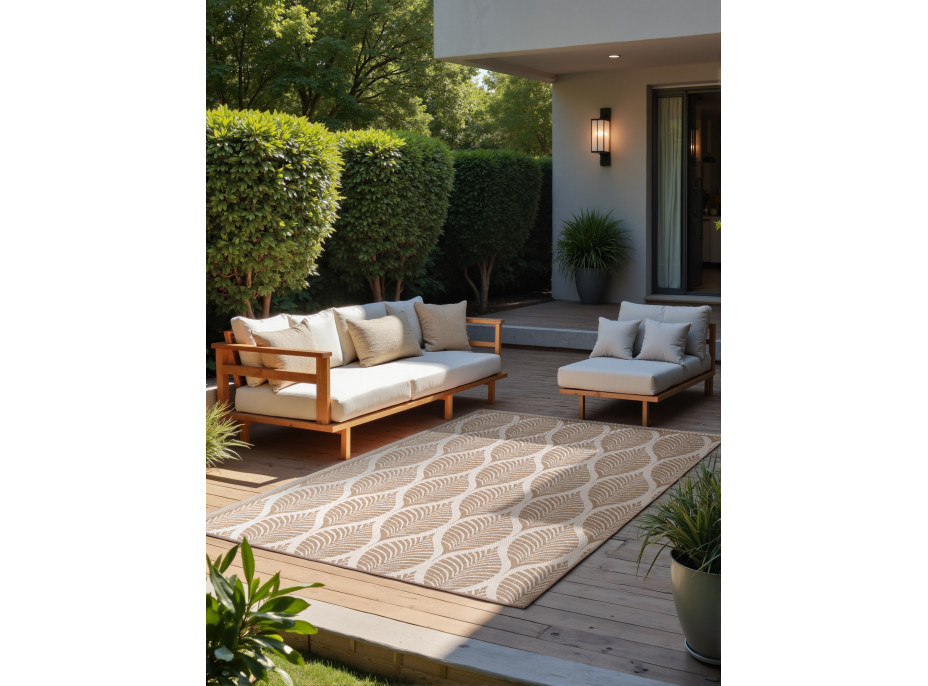 Kusový koberec Duet Liora Beige/White - na ven i na doma