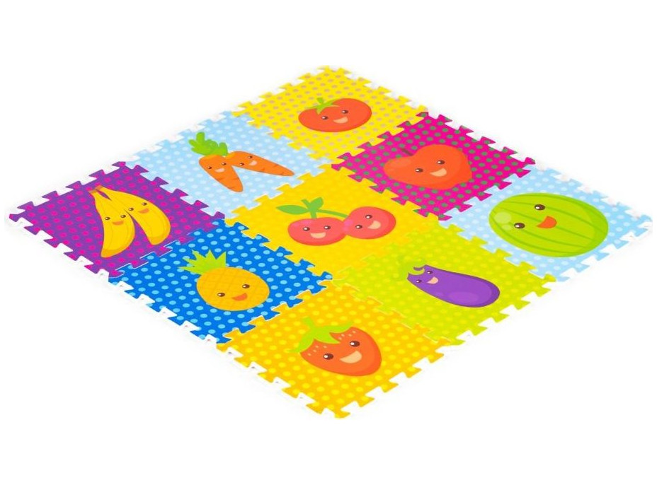 ECOTOYS Pěnové puzzle Ovoce (28x28)