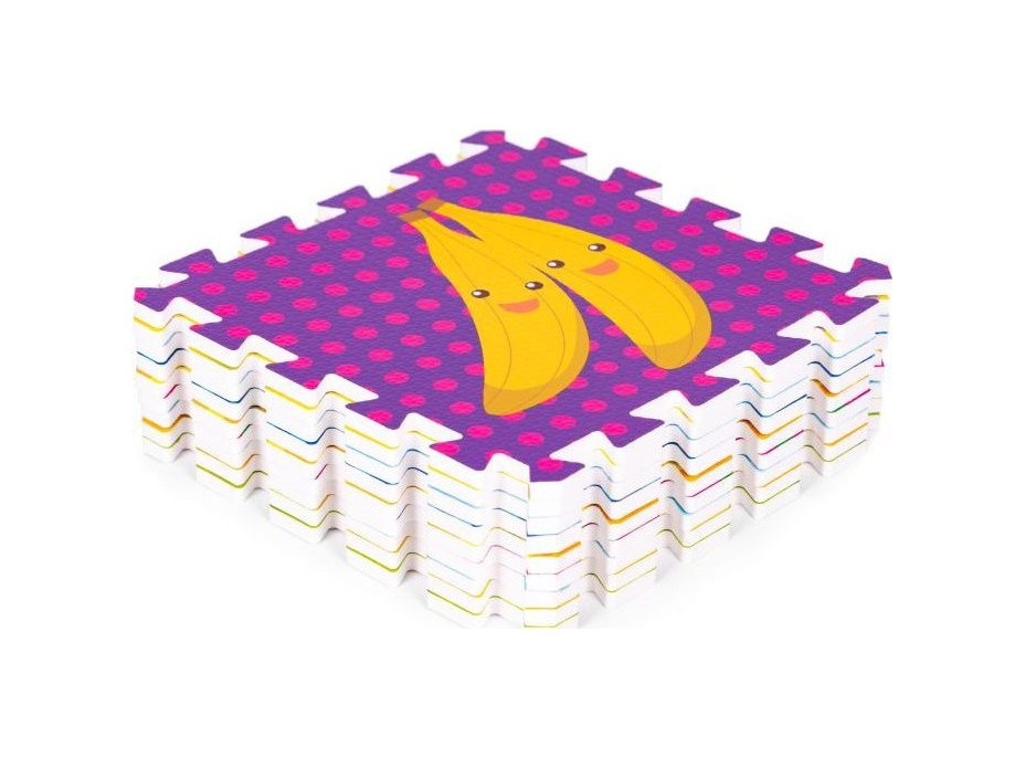 ECOTOYS Pěnové puzzle Ovoce (28x28)
