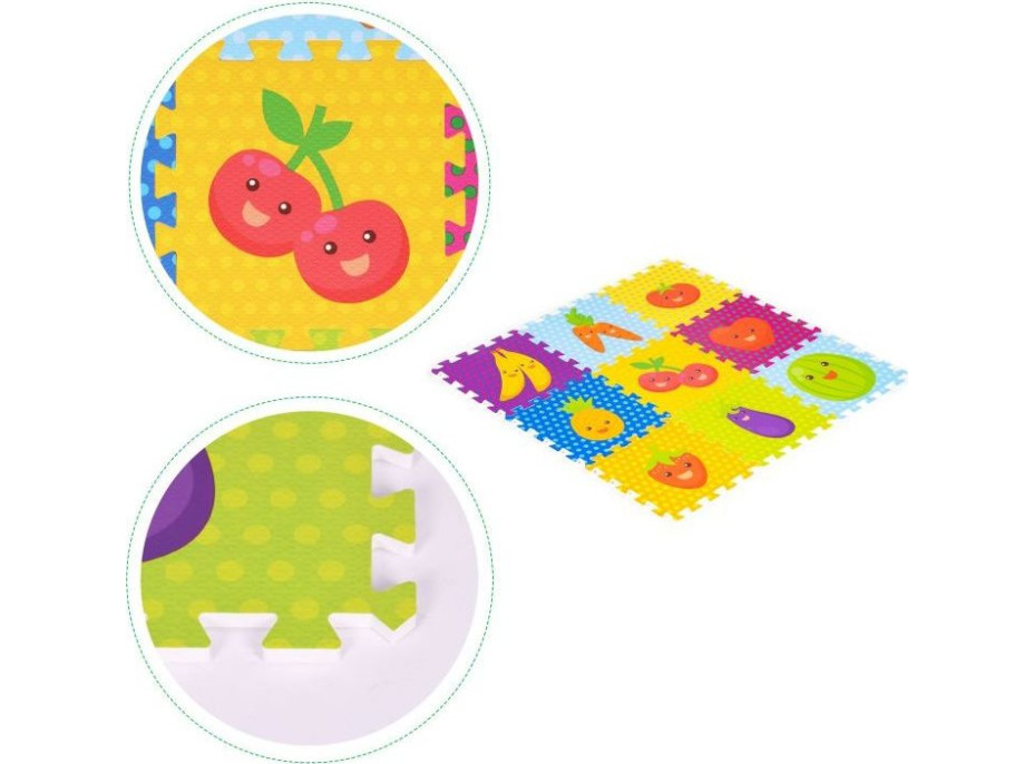 ECOTOYS Pěnové puzzle Ovoce (28x28)