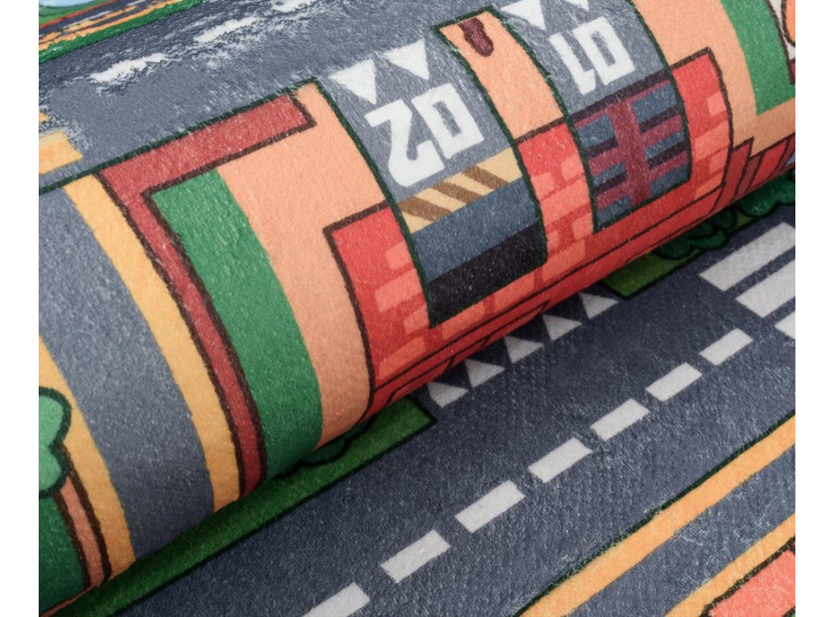 Dětský kusový koberec FLANNEL PRINTED - Ve městě
