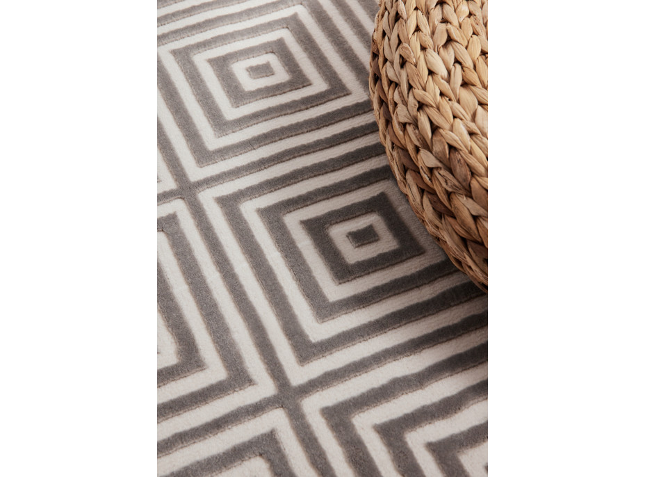 Běhoun Perles 106190 Cream Grey z kolekce Elle