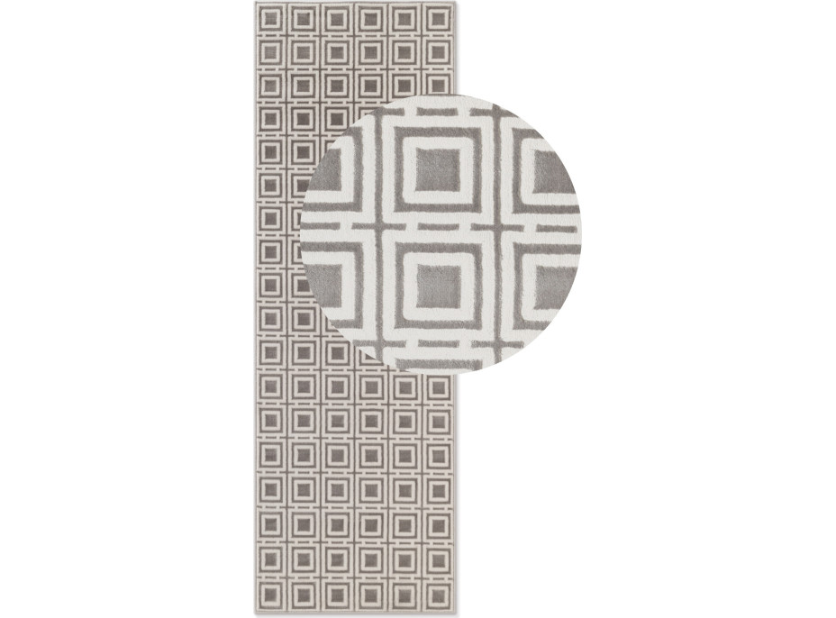 Běhoun Perles 106190 Cream Grey z kolekce Elle