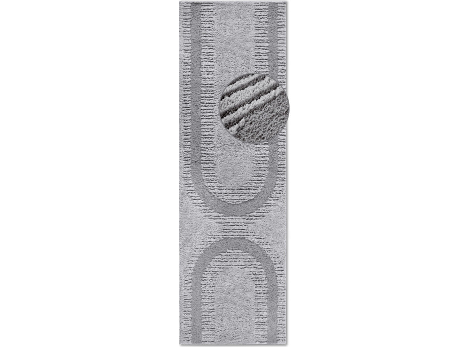 Běhoun Gallery 106088 Light Grey z kolekce Elle