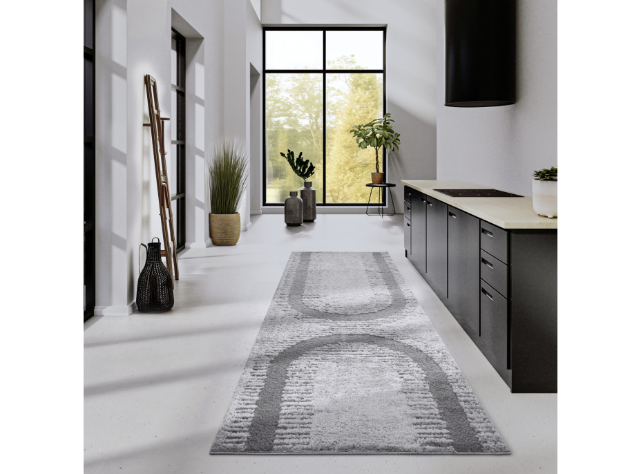 Běhoun Gallery 106088 Light Grey z kolekce Elle
