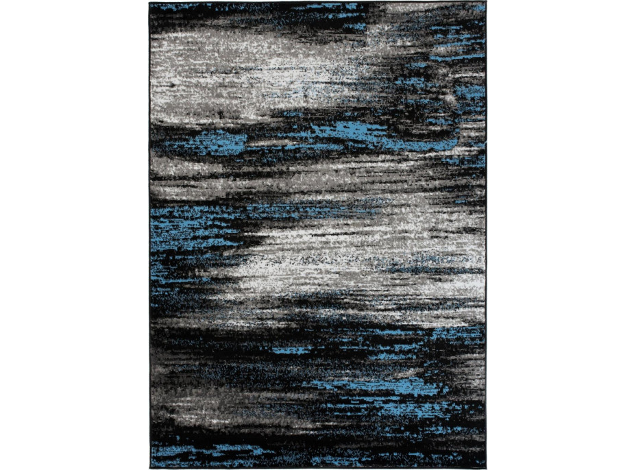 Kusový koberec MAYA Fog - modrý/černý/šedý, 250x300 cm