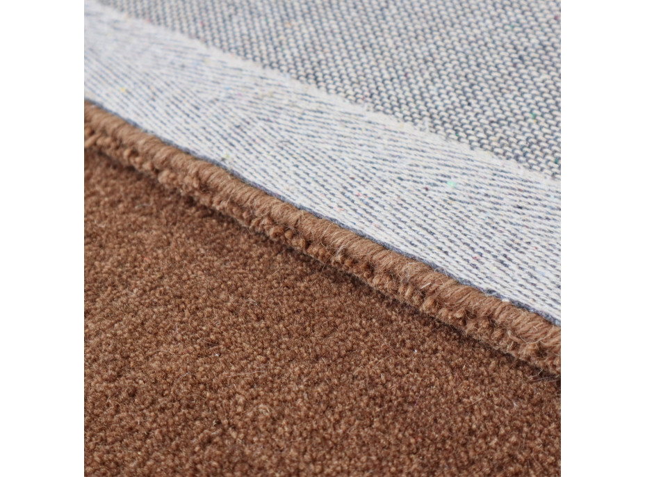 Ručně všívaný kusový koberec Asra wool hnědá