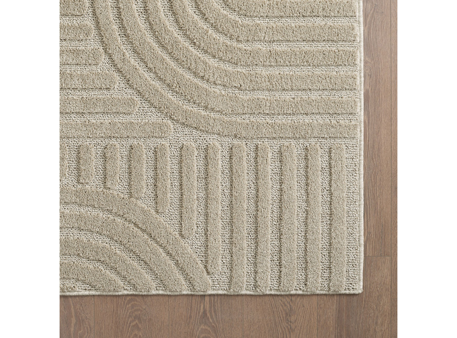 Kusový koberec Art 1121 Beige kruh
