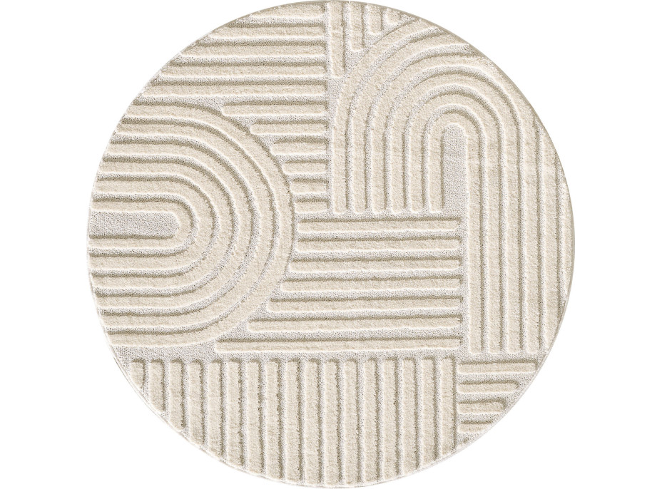 Kusový koberec Art 1121 Cream kruh