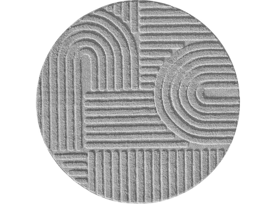 Kusový koberec Art 1121 Silver kruh