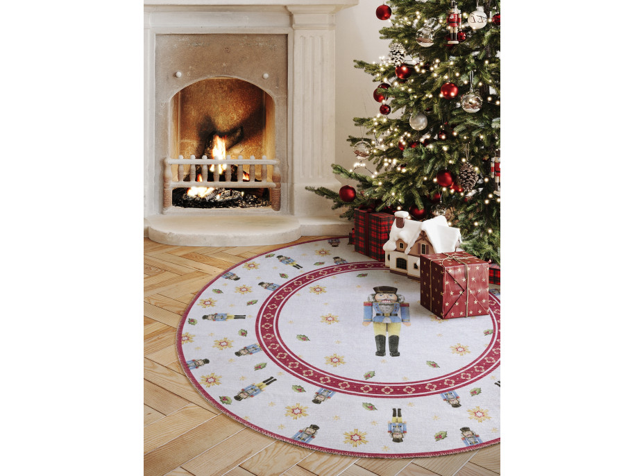 Kusový koberec Villeroy & Boch Toy's delight 106274 Cream, Red kruh