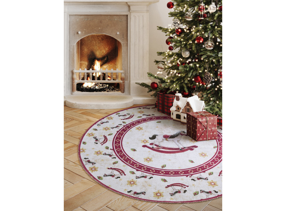 Kusový koberec Villeroy & Boch Toy's delight 106275 Cream, Red kruh