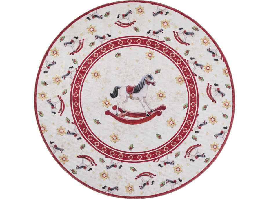 Kusový koberec Villeroy & Boch Toy's delight 106275 Cream, Red kruh