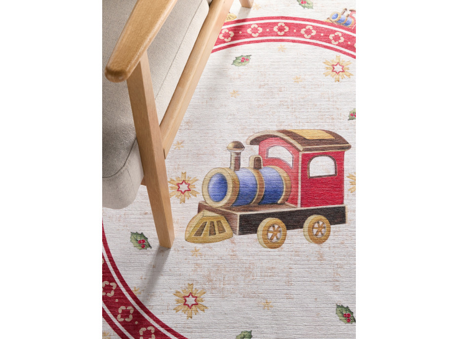 Kusový koberec Villeroy & Boch Toy's delight 106276 Cream, Red kruh