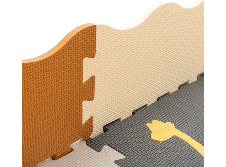 Pěnová puzzle podložka/ohrádka 36 prvků - Dinosauři - 143 cm x 143 cm x1 cm