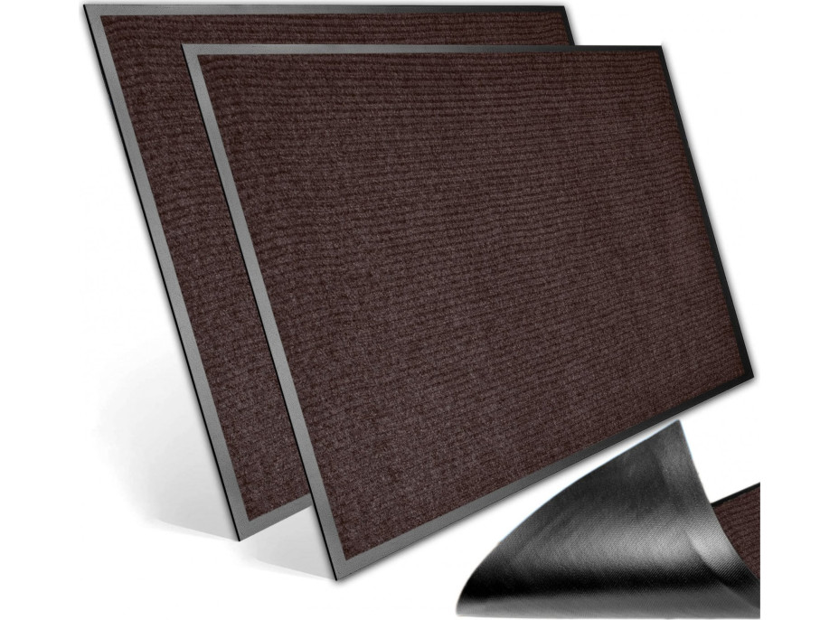 Sada rohoží 40x60 cm SEILA hnědá - 2 kusy