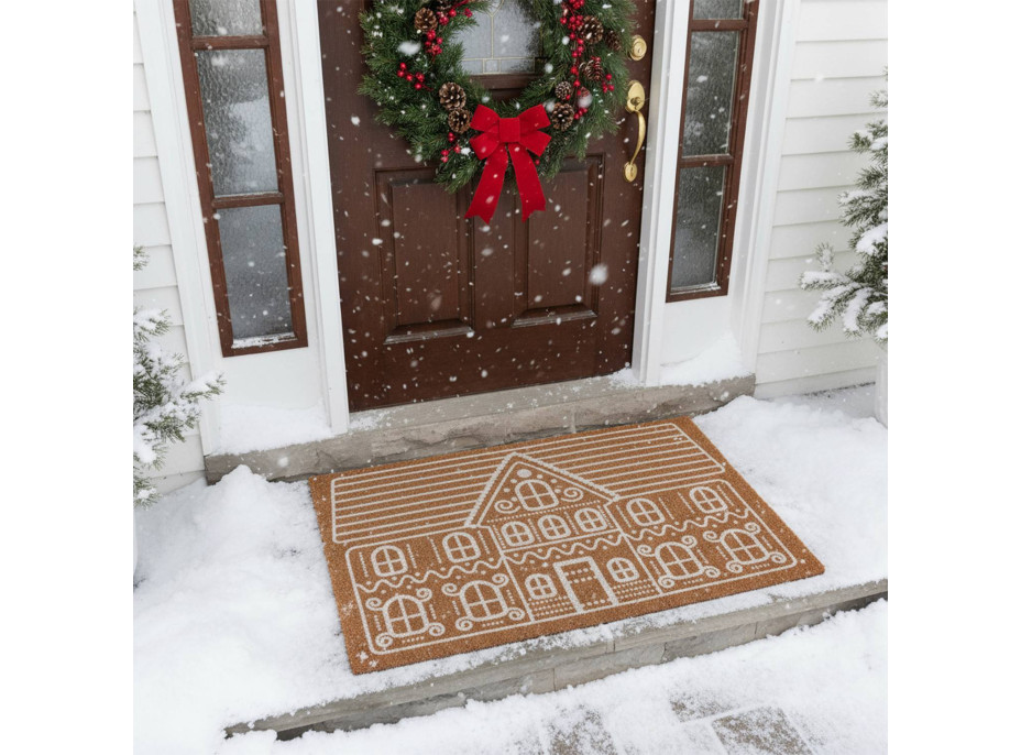Rohožka GINGER BREAD HOUSE 50x80 cm - přírodní