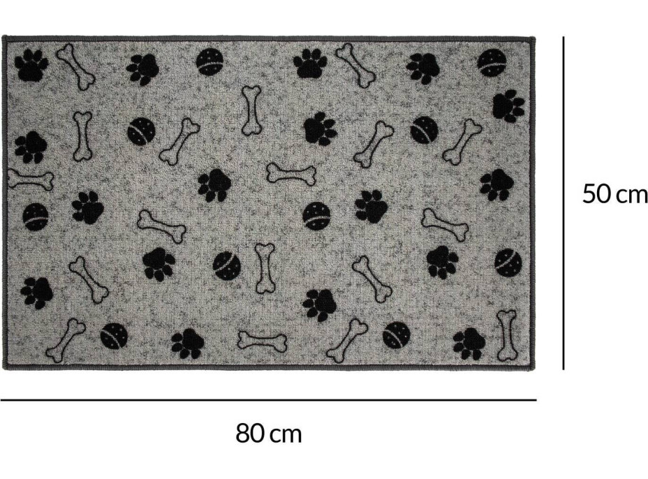 Koberec pro psy DOG REST 50x80 cm - šedý
