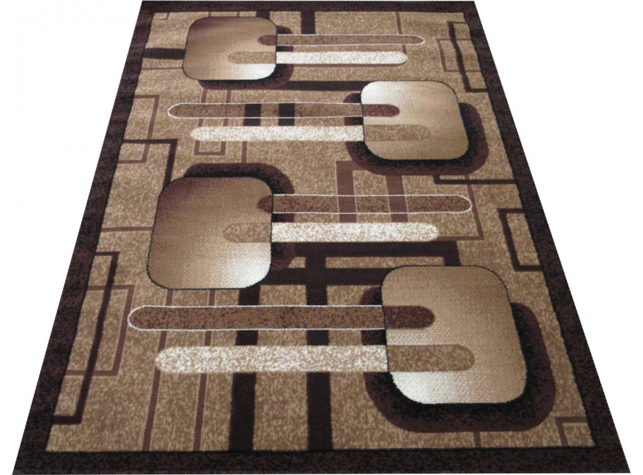 Kusový koberec ALPHA Slide - hnědý