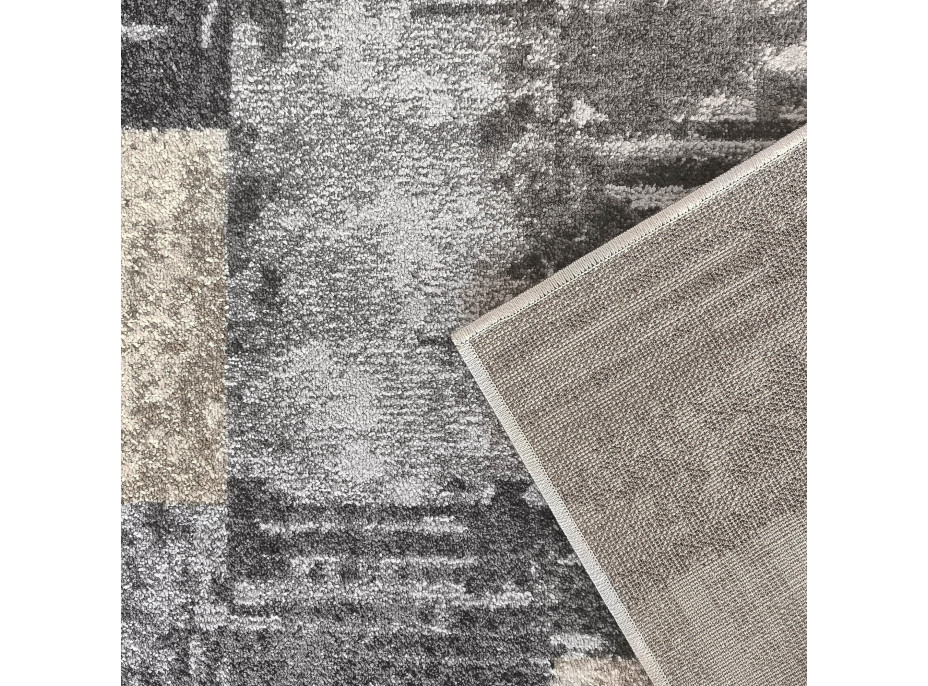 Kusový koberec PANNE squares - odstíny šedé