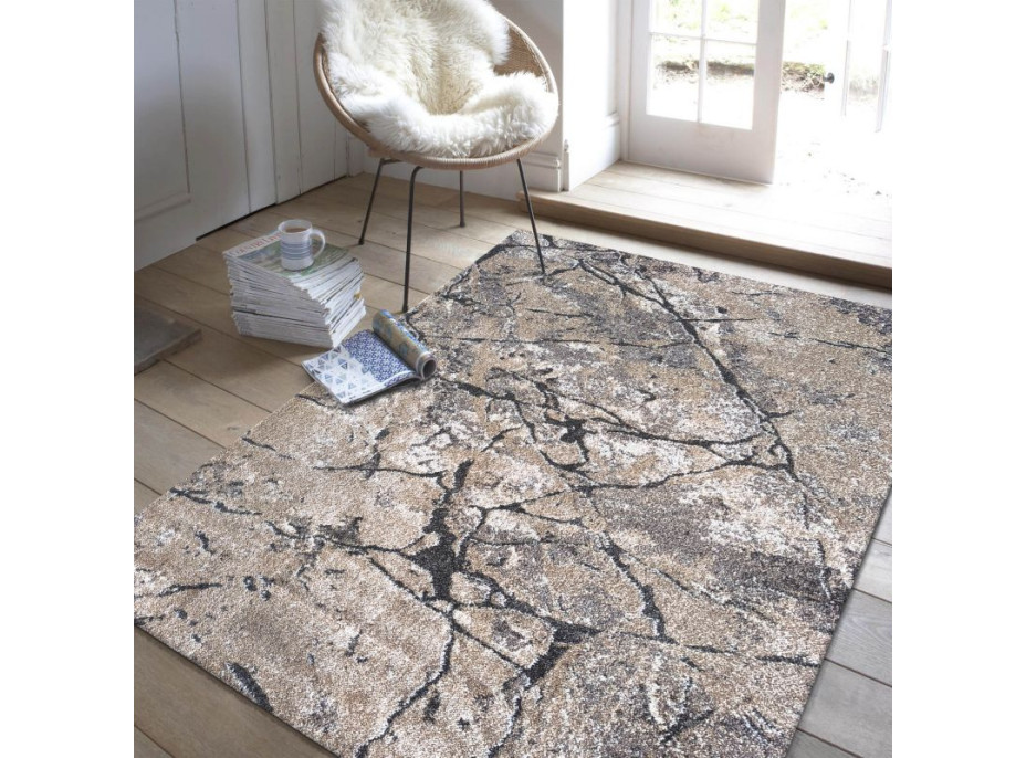Kusový koberec PANNE stone - odstíny hnědé