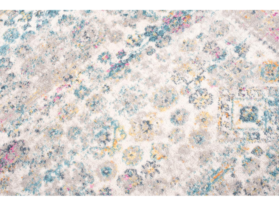 Kusový koberec AZUR vintage - šedý/růžový/modrý, 160x220 cm