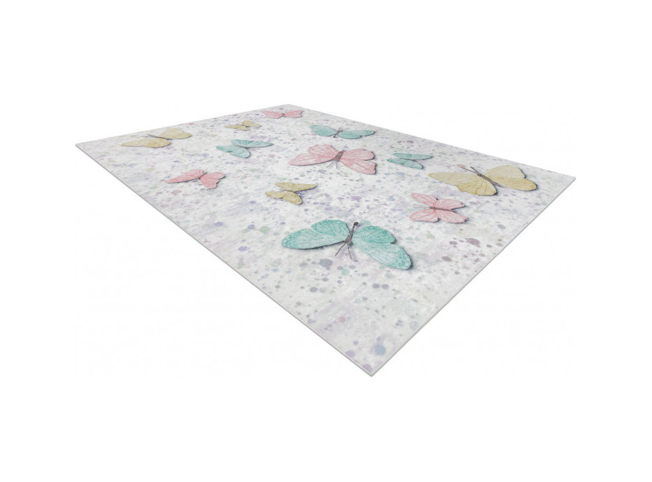Dětský kusový koberec Bambino 1610 Butterflies cream, 80x150 cm