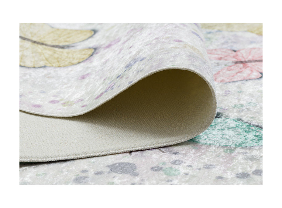 Dětský kusový koberec Bambino 1610 Butterflies cream, 80x150 cm