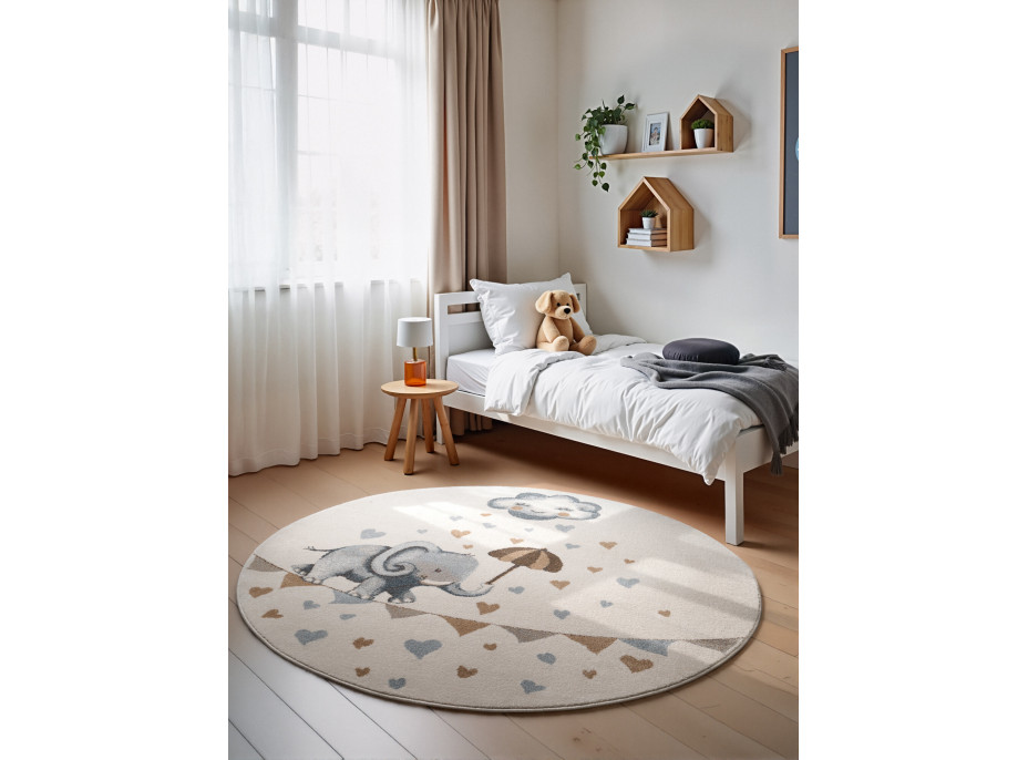 Dětský kusový koberec Villeroy & Boch Boho Kids 106303 Cream Multicolor kruh