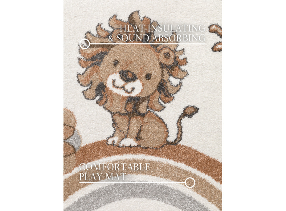 Dětský kusový koberec Villeroy & Boch Boho Kids 106307 Cream Multicolor kruh