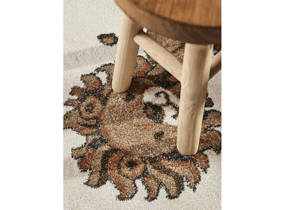 Dětský kusový koberec Villeroy & Boch Boho Kids 106307 Cream Multicolor kruh