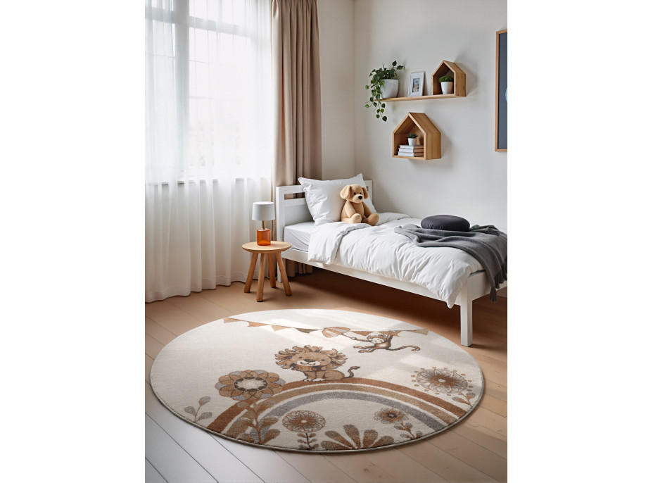 Dětský kusový koberec Villeroy & Boch Boho Kids 106307 Cream Multicolor kruh