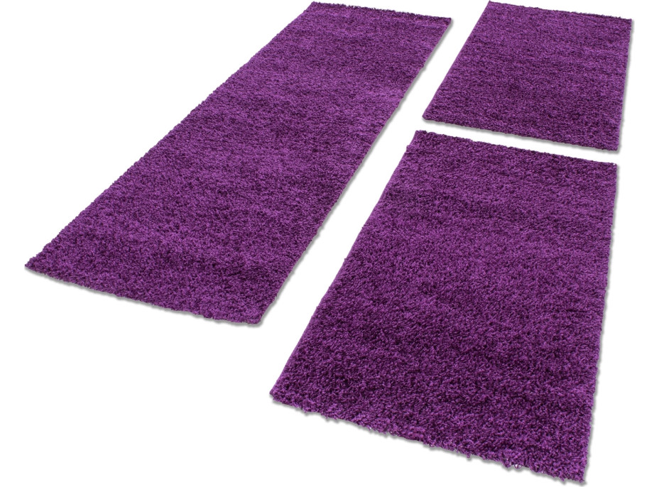 Kusový koberec Life Shaggy 1500 lila, 80x150 cm