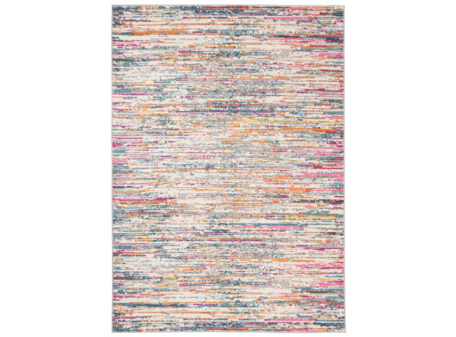 Kusový koberec AZUR static - šedý/růžový/modrý, 80x150 cm