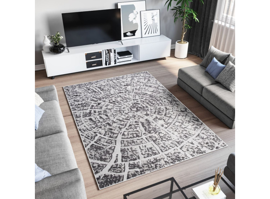 Kusový koberec SKY Log - šedý/tmavě šedý, 300x400 cm
